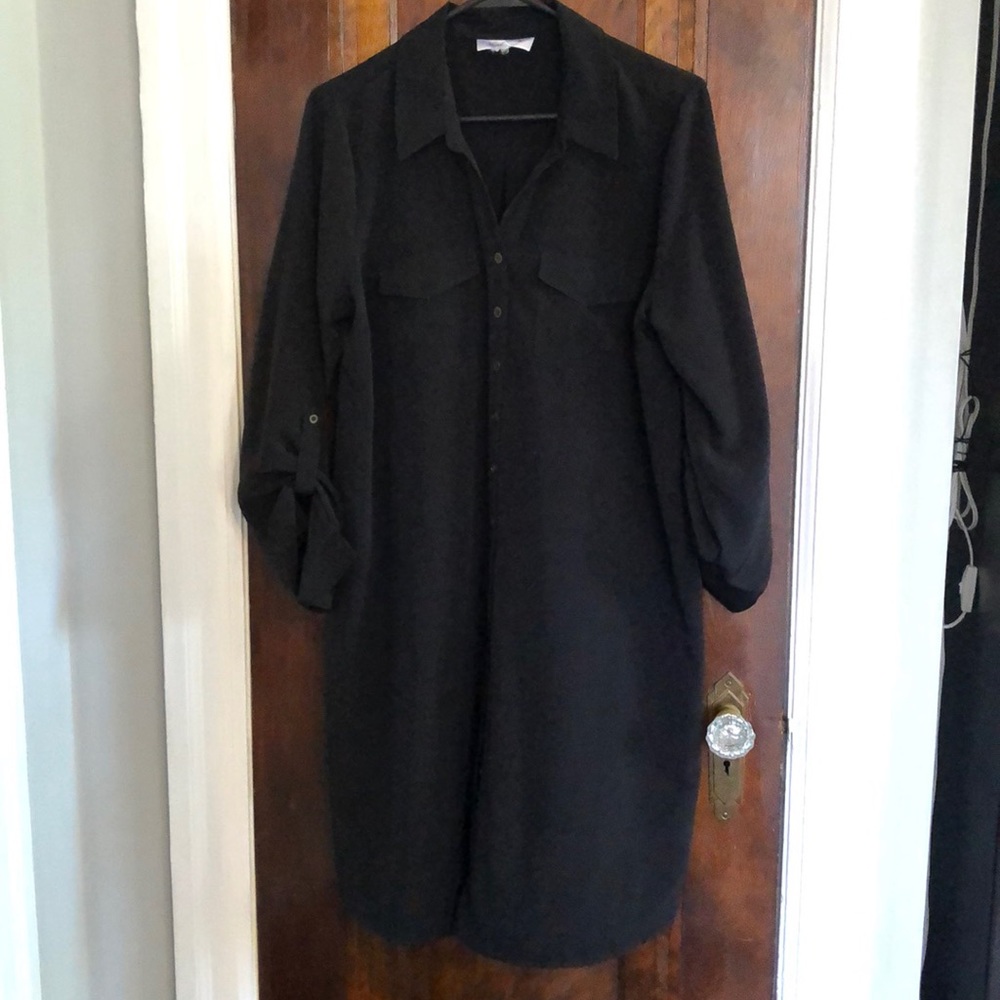 Maternity shirt dress